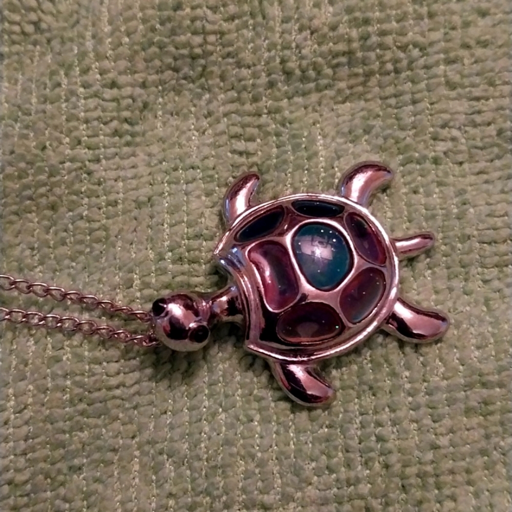 Color changing, silver, sea turtle